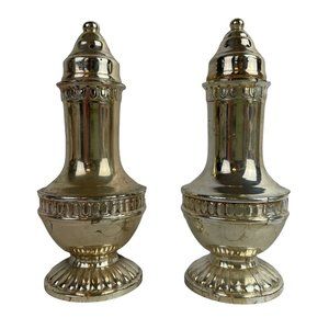 Vintage Estate Neco Silverplate Salt and Pepper Shaker Set 5" Tall